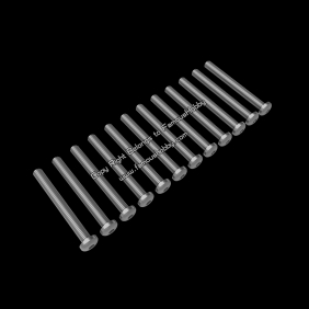 Wholesale SCW029 M3X35mm stainless round head screw / 12pcs/pack