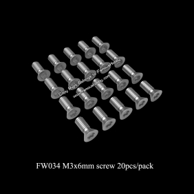 Wholesale FW034 RETAIL RC 6CH 3D helicopter Trex Align stainless sunk screws-M3x6/20pcs