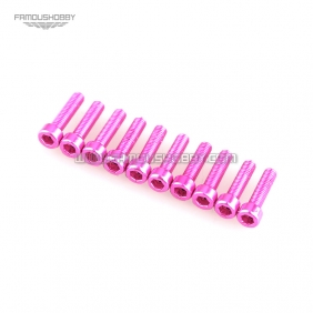 Wholesale 7075 M3X10M  Pink color Socket Aluminum Bolts,cap head aluminum screws for RC Drone / Quadcopters,50pcs/lot