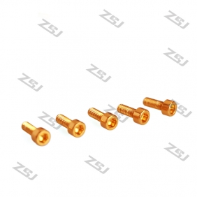 Wholesale 7075 M3X10MM Gold Color Hex head Socket Aluminum Bolts,Cap head aluminum screws for Drone/Quadcopters,50pcs/lot
